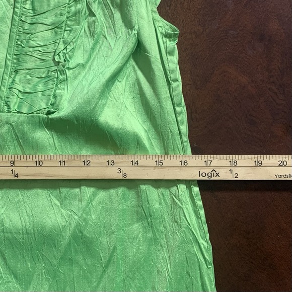 Vintage Women's Calypso Silk Dress XS Green Boho Resortwear Sri Lanka 1990s - Picture 10 of 13